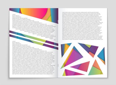 Soyut vektör düzen arka plan set. Sanat kalıp çizmek için, 