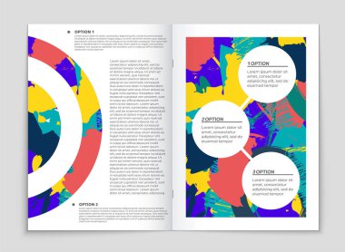 Soyut vektör düzen arka plan set. Sanat kalıp çizmek için, 