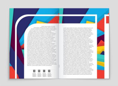 Soyut vektör düzen arka plan set. Sanat kalıp çizmek için, 