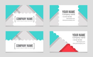 Soyut vektör düzen evin arka plan set.