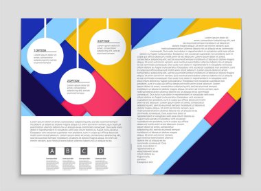 Soyut vektör düzen arka plan set. Sanat kalıp çizmek için, 