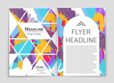 Soyut vektör düzen arka plan set. Sanat kalıp çizmek için, 