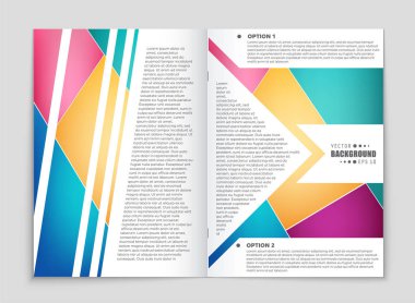 Soyut vektör düzen arka plan set. Sanat kalıp çizmek için, 