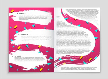 Soyut vektör düzen arka plan set. Sanat kalıp çizmek için, 