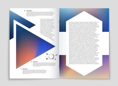 Soyut vektör düzen arka plan set. Sanat kalıp çizmek için, 