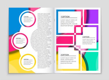 Soyut vektör düzen arka plan set. Sanat kalıp çizmek için, 