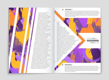 Soyut vektör düzen arka plan set. Sanat kalıp çizmek için, 