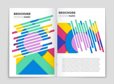 Soyut vektör düzen arka plan set. Sanat kalıp çizmek için, 