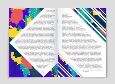 Soyut vektör düzen arka plan set. Sanat kalıp çizmek için, 