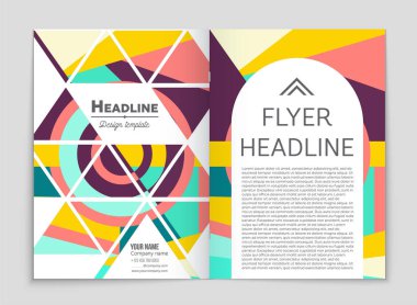 Soyut vektör düzen arka plan set. Sanat kalıp çizmek için, 