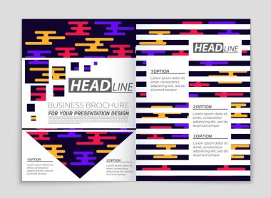 Soyut vektör düzen arka plan set. Sanat kalıp çizmek için, 