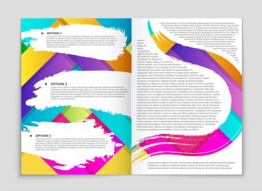 Soyut vektör düzen arka plan set. Sanat kalıp çizmek için, 