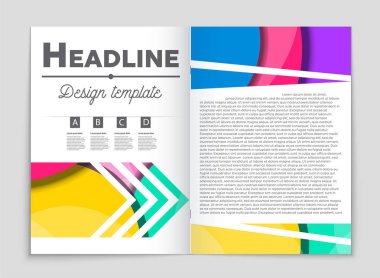 Soyut vektör düzen arka plan set. Sanat kalıp çizmek için, 