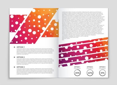 Soyut vektör düzen arka plan set. Sanat kalıp çizmek için, 