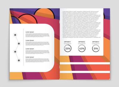 Soyut vektör düzen arka plan set. Sanat kalıp çizmek için, 