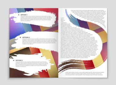 Soyut vektör düzen arka plan set. Sanat kalıp çizmek için, 