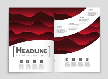 Soyut vektör düzen arka plan set. Sanat kalıp çizmek için, 