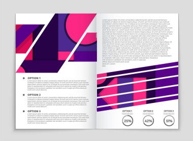 Soyut vektör düzen arka plan set. Sanat kalıp çizmek için, 