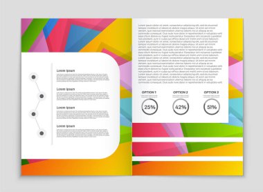 Soyut vektör düzen arka plan set. Sanat kalıp çizmek için, 