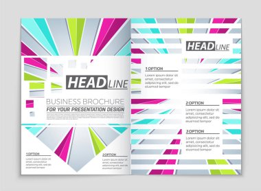 Soyut vektör düzen arka plan set. Sanat kalıp çizmek için, 