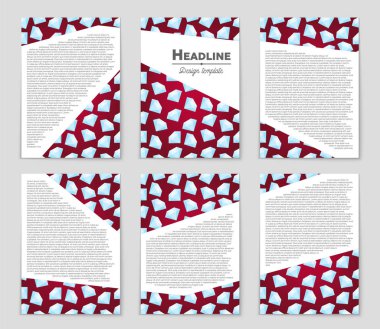 Soyut vektör düzen arka plan set. Sanat kalıp çizmek için, 