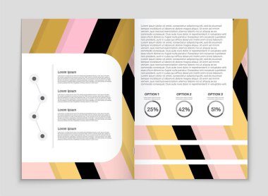 Soyut vektör düzen arka plan set. Sanat kalıp çizmek için, 