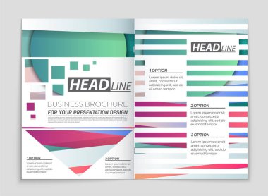 Soyut vektör düzen arka plan set. Sanat kalıp çizmek için, 