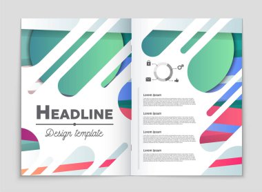 Soyut vektör düzen arka plan set. Sanat kalıp çizmek için, 