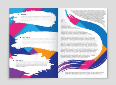 Soyut vektör düzen arka plan set. Sanat kalıp çizmek için, 