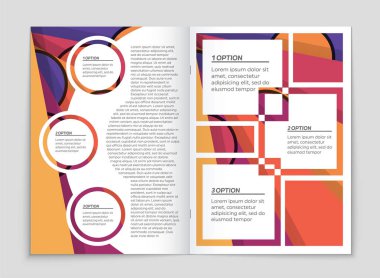 Soyut vektör düzen arka plan set. Sanat kalıp çizmek için, 