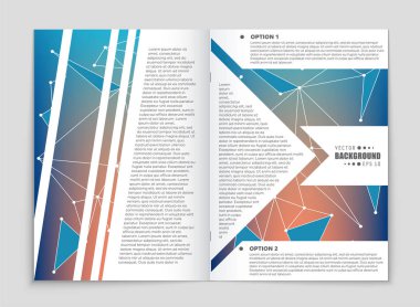 Soyut vektör düzen arka plan set. Sanat kalıp çizmek için, 