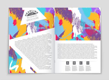 Soyut vektör düzen arka plan set. Sanat kalıp çizmek için, 