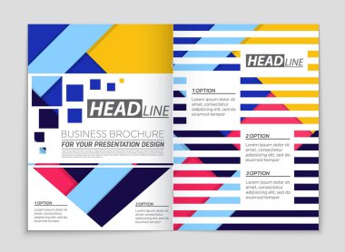 Soyut vektör düzen arka plan set. Sanat kalıp çizmek için, 