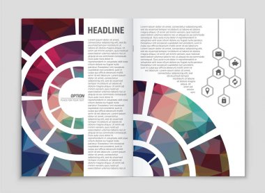 Soyut vektör düzen arka plan set. Sanat kalıp çizmek için, 