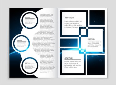 Soyut vektör düzen arka plan set. Sanat kalıp çizmek için, 