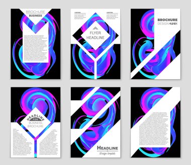 Soyut vektör düzen arka plan set. Sanat kalıp çizmek için, 