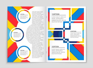 Soyut vektör düzen arka plan set. Sanat kalıp çizmek için, 