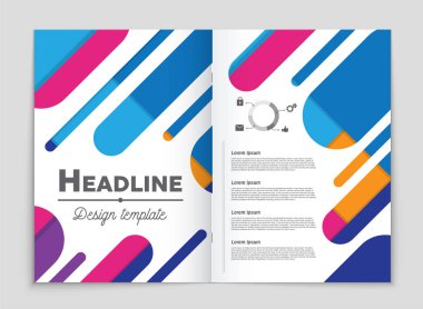 Soyut vektör düzen arka plan set. Sanat kalıp çizmek için, 