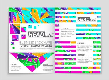 Soyut vektör düzen arka plan set. Sanat kalıp çizmek için, 