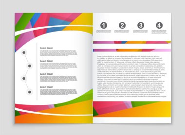 Soyut vektör düzen arka plan set. Sanat kalıp çizmek için, 