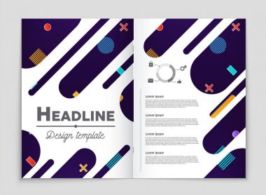 Soyut vektör düzen arka plan set. Sanat kalıp çizmek için, 