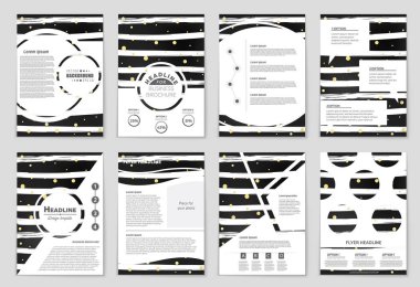 Soyut vektör düzen arka plan set. Sanat kalıp çizmek için, 