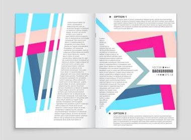 Soyut vektör düzen arka plan set. Sanat kalıp çizmek için, 