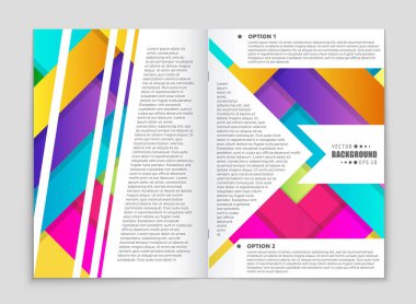 Soyut vektör düzen arka plan set. Sanat kalıp çizmek için, 