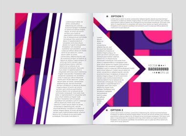 Soyut vektör düzen arka plan set. Sanat kalıp çizmek için, 