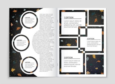 Soyut vektör düzen arka plan set. Sanat kalıp çizmek için, 