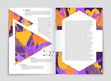 Soyut vektör düzen arka plan set. Sanat kalıp çizmek için, 