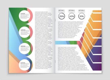 Soyut vektör düzen arka plan set. Sanat kalıp çizmek için, 