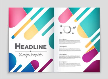 Soyut vektör düzen arka plan set. Sanat kalıp çizmek için, 