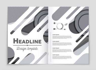 Soyut vektör düzen arka plan set. Sanat kalıp çizmek için, 